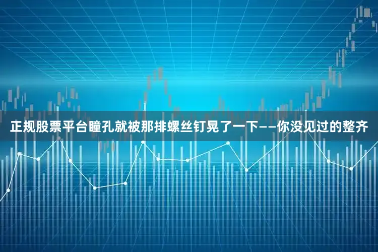 正规股票平台瞳孔就被那排螺丝钉晃了一下——你没见过的整齐