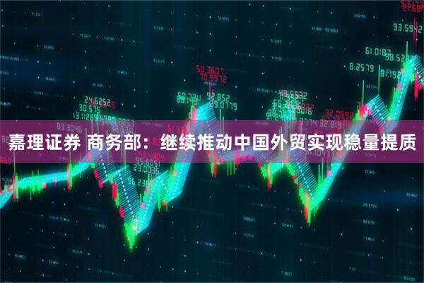 嘉理证券 商务部：继续推动中国外贸实现稳量提质